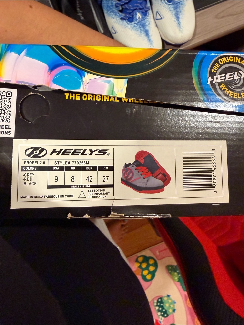 Heelys Kids Propel 2.0 Sneakers in Grey, Red & Black